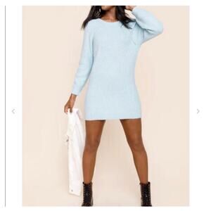Harper light blue sweater dress
